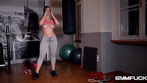 Gym Drill Getting off Makes Nekane's Phat Jugs Wag And Her Coochie Moist